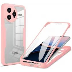 Phonesta Slim Protect 360 Vollschutzhülle Displayschutzfolie für Xiaomi Poco F7 Ultra - Rosa