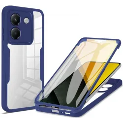 Phonesta Slim Protect 360 Vollschutzhülle Displayschutzfolie für Xiaomi Poco M7 Pro - Blau