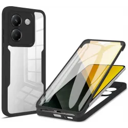 Phonesta Slim Protect 360 Vollschutzhülle Displayschutzfolie für Xiaomi Poco M7 Pro - Schwarz
