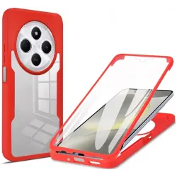 Phonesta Slim Protect 360 Vollschutzhülle Displayschutzfolie für Xiaomi Redmi 14C / Xiaomi Poco C75 - Rot