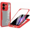 Phonesta Slim Protect 360 Vollschutzhülle Displayschutzfolie für Oppo Reno13 F 4G/5G / Reno13 FS 5G - Rot
