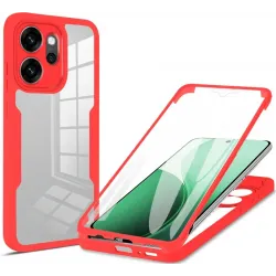 Phonesta Slim Protect 360 Vollschutzhülle Displayschutzfolie für Oppo Reno14 F/FS - Rot
