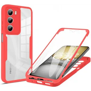 Phonesta Slim Protect 360 Vollschutzhülle Displayschutzfolie für Realme 14x / C75 - Rot