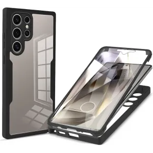 Phonesta Slim Protect 360 Vollschutzhülle Displayschutzfolie für Samsung Galaxy S24 Ultra - Schwarz