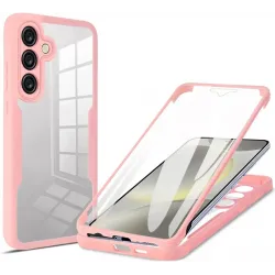 Phonesta Slim Protect 360 Vollschutzhülle Displayschutzfolie für Samsung Galaxy S25 Plus/S24 Plus - Rosa