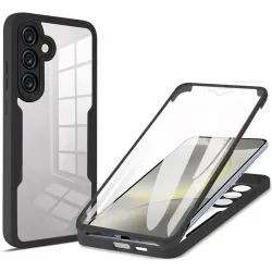 Phonesta Slim Protect 360 Vollschutzhülle Displayschutzfolie für Samsung Galaxy S25/S24 - Schwarz