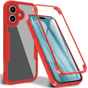 Phonesta Slim Protect 360 Vollschutzhülle Displayschutzfolie für Apple iPhone 17 - Rot