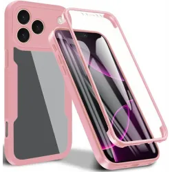 Phonesta Slim Protect 360 Vollschutzhülle Displayschutzfolie für Apple iPhone 17 Pro Max - Rosa