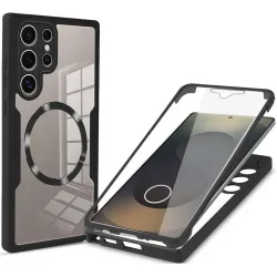 Phonesta Slim Protect 360 Vollschutzhülle Displayschutzfolie und MagSafe für Samsung Galaxy S25 Ultra - Schwarz