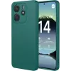 Phonesta Soft Silk Silikon Back Cover Hülle für Xiaomi Redmi Note 14 4G 164.8mm - Dunkelgrün