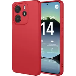 Phonesta Soft Silk Silikon Back Cover Hülle für Xiaomi Redmi Note 14 4G 164.8mm - Rot