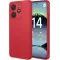 Phonesta Soft Silk Silikon Back Cover Hülle für Xiaomi Redmi Note 14 4G 164.8mm - Rot