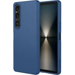 Phonesta Soft Silk Silikon Back Cover Hülle für Sony Xperia 1 VII - Dunkelblau
