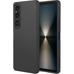 Phonesta Soft Silk Silikon Back Cover Hülle für Sony Xperia 1 VII - Schwarz