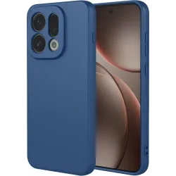 Phonesta Soft Silk Silikon Back Cover Hülle für Oppo Find X9 - Dunkelblau