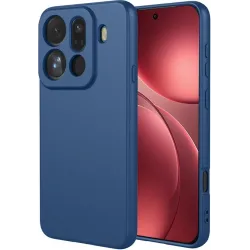 Phonesta Soft Silk Silikon Back Cover Hülle für Oppo Find X9 Pro - Dunkelblau