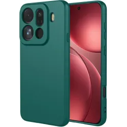 Phonesta Soft Silk Silikon Back Cover Hülle für Oppo Find X9 Pro - Dunkelgrün