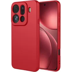 Phonesta Soft Silk Silikon Back Cover Hülle für Oppo Find X9 Pro - Rot
