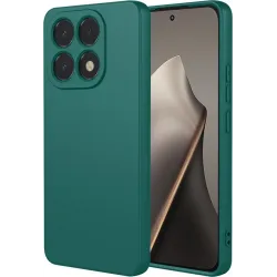 Phonesta Soft Silk Silikon Back Cover Hülle für Xiaomi 15T - Dunkelgrün