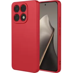 Phonesta Soft Silk Silikon Back Cover Hülle für Xiaomi 15T - Rot