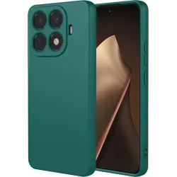 Phonesta Soft Silk Silikon Back Cover Hülle für Xiaomi 15T Pro - Dunkelgrün