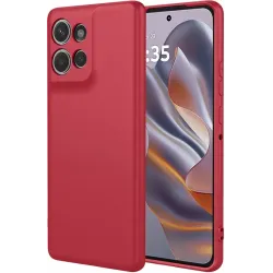 Phonesta Soft Silk Silikon Back Cover Hülle für Motorola Edge 60 Neo/Edge 50 Neo / ThinkPhone 25 - Rot