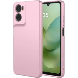 Phonesta Soft Silk Silikon Back Cover Hülle für Motorola Moto G06/G06 Power - Rosa