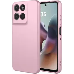 Phonesta Soft Silk Silikon Back Cover Hülle für Motorola Moto G56 - Rosa