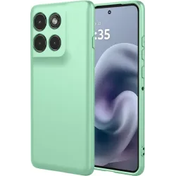 Phonesta Soft Silk Silikon Back Cover Hülle für Motorola Moto G86 Power - Matcha Grün