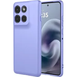 Phonesta Soft Silk Silikon Back Cover Hülle für Motorola Moto G86 Power - Lila