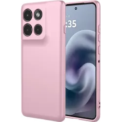 Phonesta Soft Silk Silikon Back Cover Hülle für Motorola Moto G86 Power - Rosa