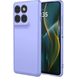 Phonesta Soft Silk Silikon Back Cover Hülle für Motorola Edge 60 Pro - Lila