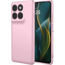 Phonesta Soft Silk Silikon Back Cover Hülle für Motorola Edge 60 Pro - Rosa