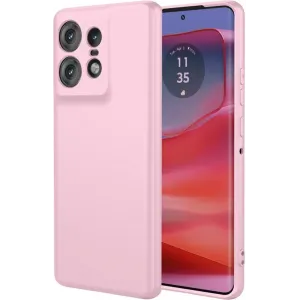 Phonesta Soft Silk Silikon Back Cover Hülle für Motorola Edge 50 Pro - Rosa