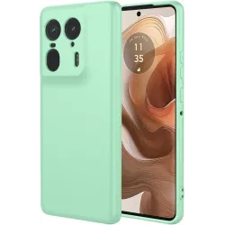 Phonesta Soft Silk Silikon Back Cover Hülle für Motorola Edge 50 Ultra - Matcha Grün