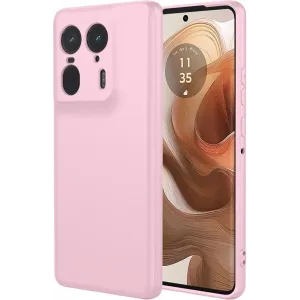 Phonesta Soft Silk Silikon Back Cover Hülle für Motorola Edge 50 Ultra - Rosa