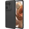 Phonesta Soft Silk Silikon Back Cover Hülle für Motorola Edge 50 Ultra - Schwarz 0