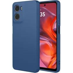 Phonesta Soft Silk Silikon Back Cover Hülle für Motorola Moto G05 / Moto E15 - Dunkelblau