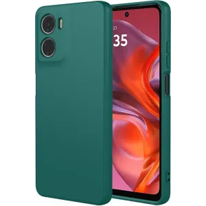 Phonesta Soft Silk Silikon Back Cover Hülle für Motorola Moto G05 / Moto E15 - Dunkelgrün