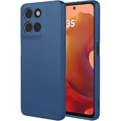 Phonesta Soft Silk Silikon Back Cover Hülle für Motorola Moto G17/G17 Power/G15/G15 Power - Dunkelblau