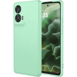 Phonesta Soft Silk Silikon Back Cover Hülle für Motorola Moto G35 - Matcha Grün