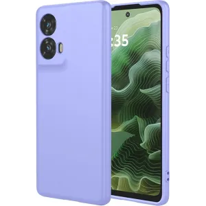 Phonesta Soft Silk Silikon Back Cover Hülle für Motorola Moto G35 - Lila