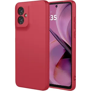 Phonesta Soft Silk Silikon Back Cover Hülle für Motorola Moto G55 - Rot