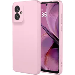 Phonesta Soft Silk Silikon Back Cover Hülle für Motorola Moto G55 - Rosa
