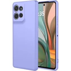 Phonesta Soft Silk Silikon Back Cover Hülle für Motorola Moto G75 - Lila