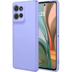 Phonesta Soft Silk Silikon Back Cover Hülle für Motorola Moto G75 - Lila