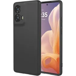 Phonesta Soft Silk Silikon Back Cover Hülle für Motorola Moto G85 - Schwarz
