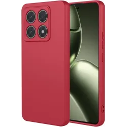 Phonesta Soft Silk Silikon Back Cover Hülle für Xiaomi 14T - Rot