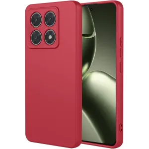 Phonesta Soft Silk Silikon Back Cover Hülle für Xiaomi 14T - Rot