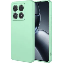 Phonesta Soft Silk Silikon Back Cover Hülle für Xiaomi 14T Pro - Matcha Grün